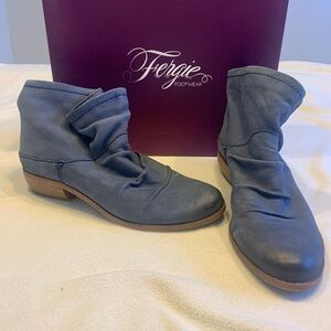 Fergie Monet Suede Ankle Boot - 8.5 Moonlight Blue